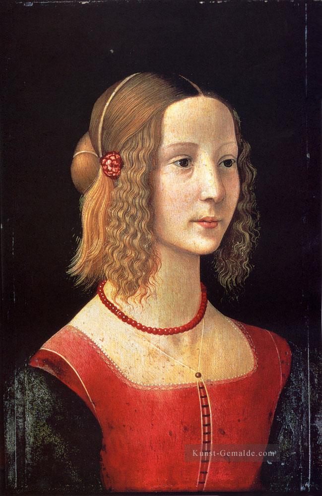 Porträt eines Mädchens Florenz Renaissance Domenico Ghirlandaio Ölgemälde